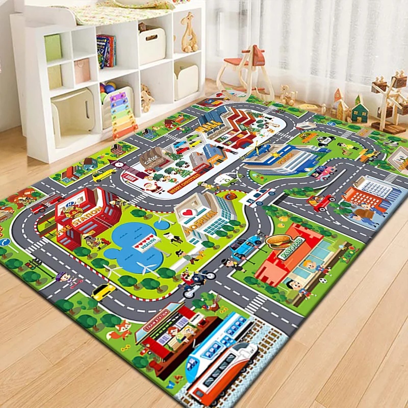 Outdoor Adventure Education - Tapete de Brincar Colorido com Mapa