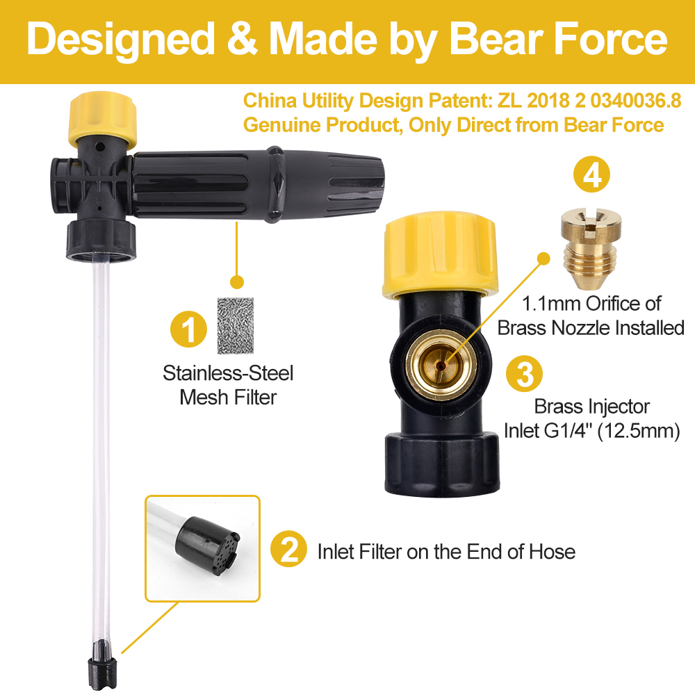 Lança de espuma para lavagem d - Bear Spray Clip avaliação e preço